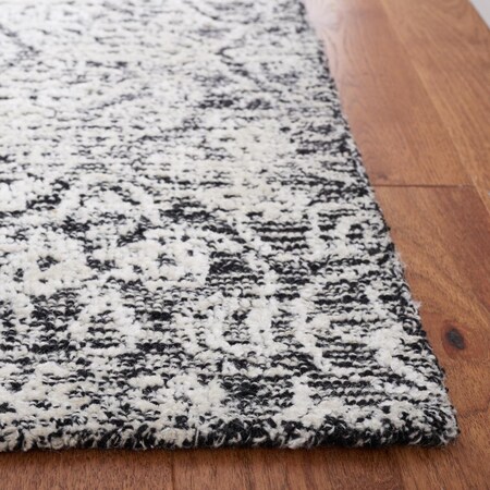 Safavieh 6 x 6 ft. Precious Contemporary Hand Tufted Round Area Rug; Black & Ivory PRE301Z-6R